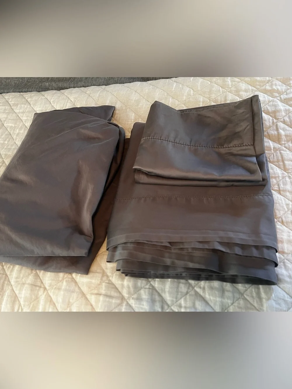 Hotel Collection Queen Sheet Set - Charcoal Gray